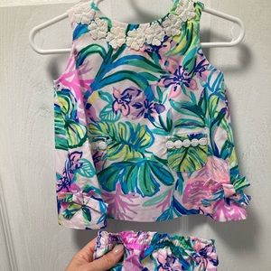 Lilly Pulitzer infant shift dress and matching bloomers